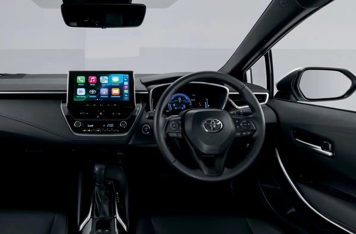 Toyota sedan interior and dashboard